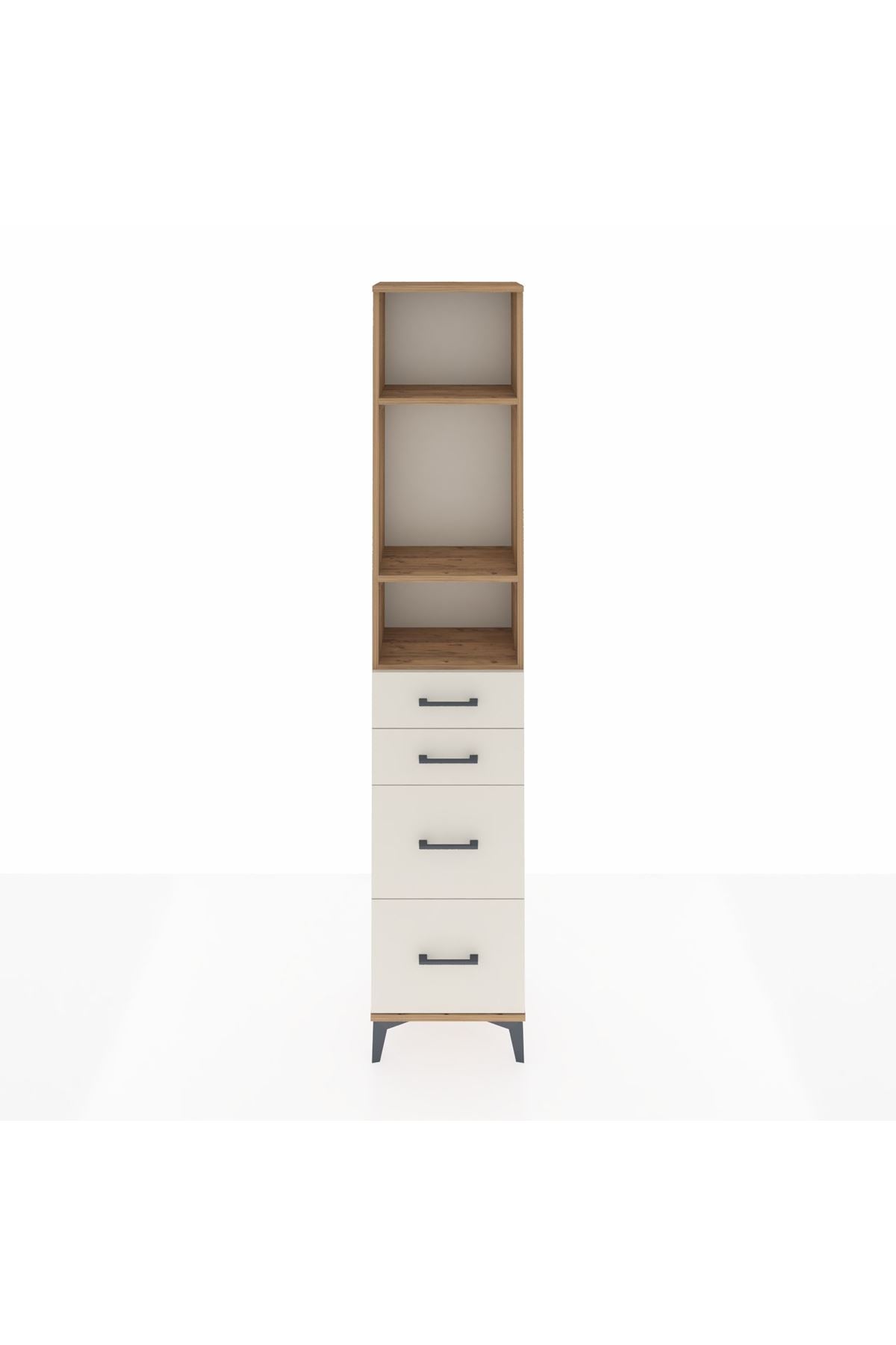 Arges Dolap 3 Raflı 4 Çekmeceli 44x30x221 - S28M132V7A