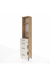 Arges Dolap 3 Raflı 4 Çekmeceli 44x30x221 - S28M132V7A