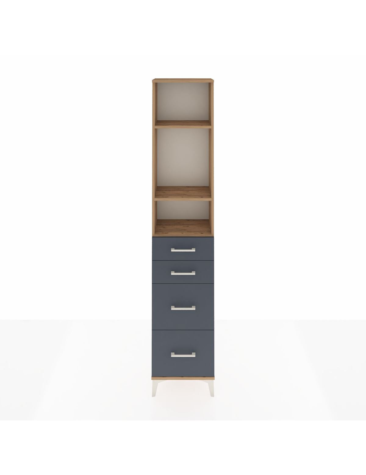 Arges Dolap 3 Raflı 4 Çekmeceli 44x30x221 - S28M132V8A