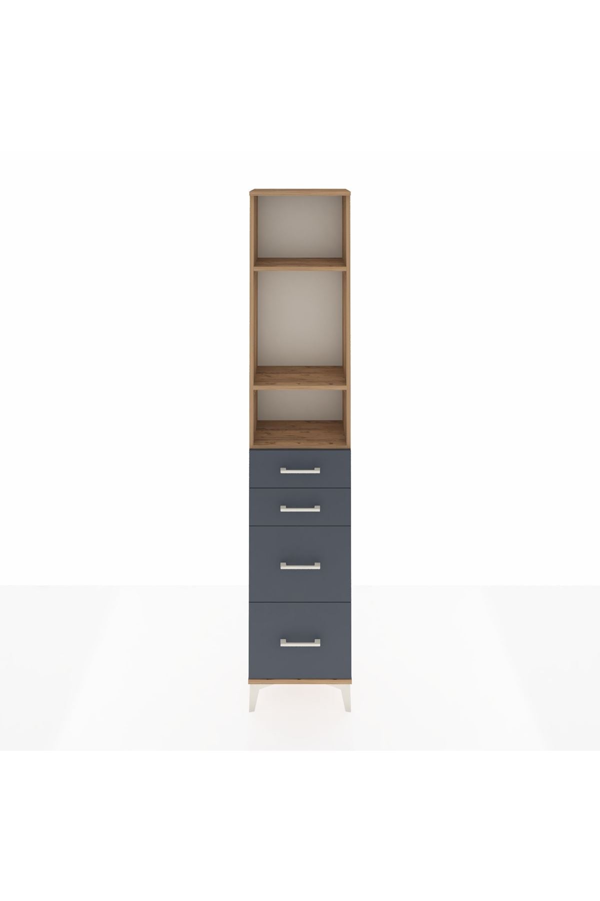 Arges Dolap 3 Raflı 4 Çekmeceli 44x30x221 - S28M132V8A