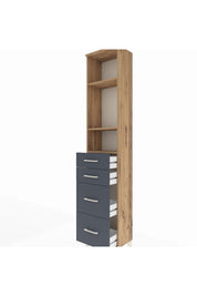 Arges Dolap 3 Raflı 4 Çekmeceli 44x30x221 - S28M132V8A