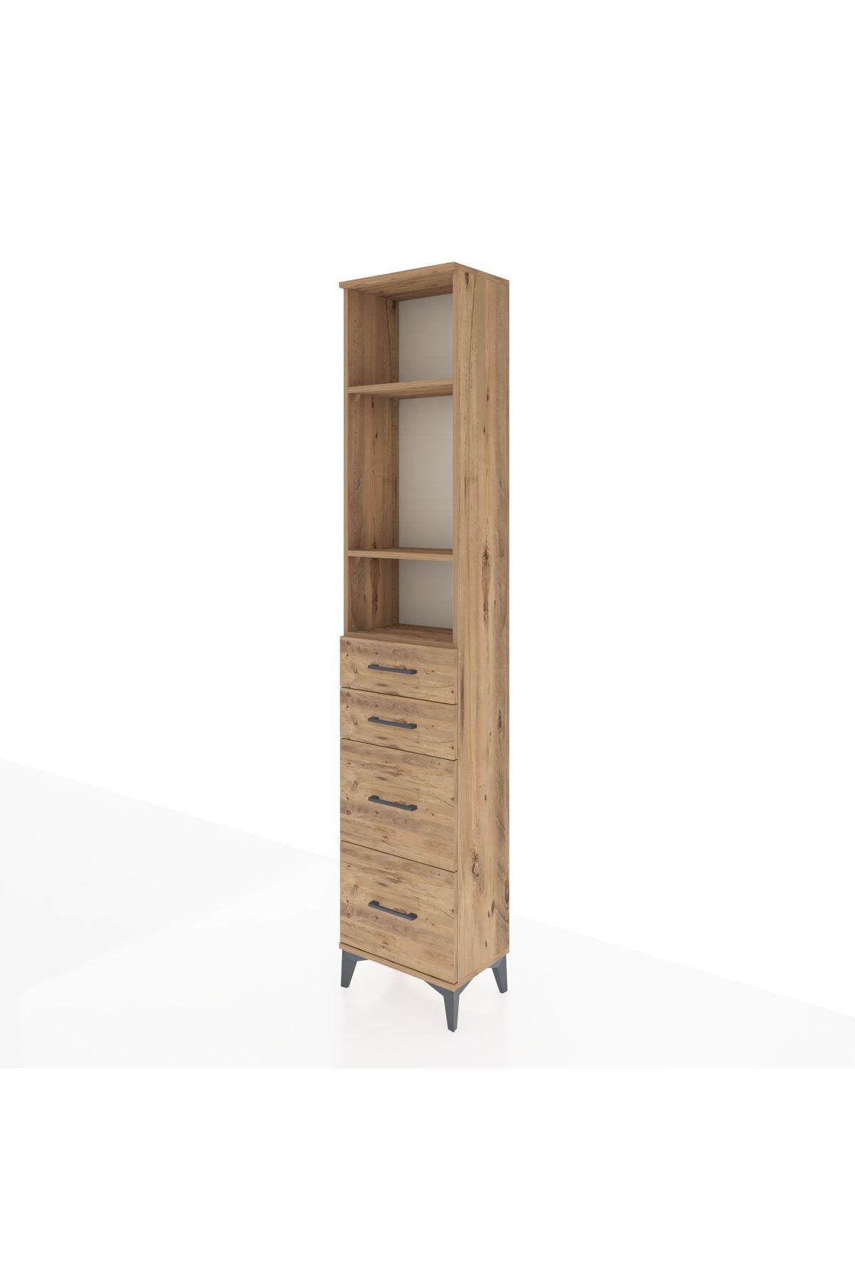 Arges Dolap 3 Raflı 4 Çekmeceli 44x30x221 - S28M132V9A