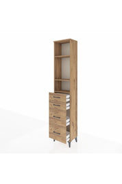 Arges Dolap 3 Raflı 4 Çekmeceli 44x30x221 - S28M132V9A