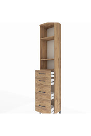Arges Dolap 3 Raflı 4 Çekmeceli 44x30x221 - S28M132V9A