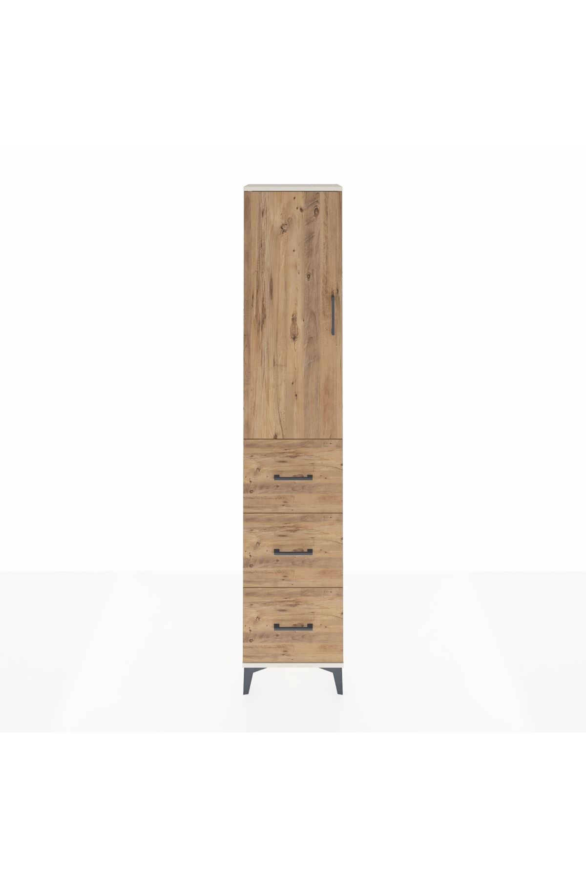 Arges Dolap 2 Raflı 3 Çekmeceli Tek Askılı 44x30x221 - S28M133V3A