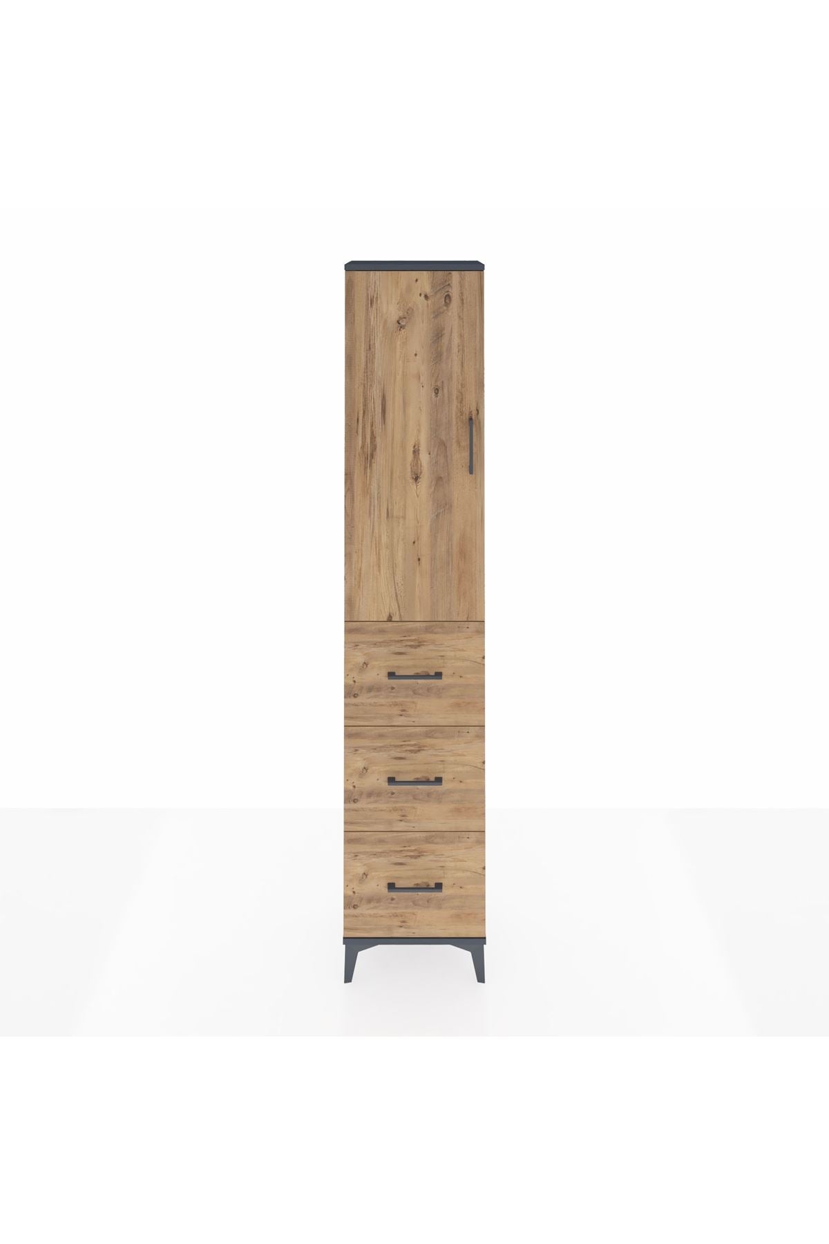 Arges Dolap 2 Raflı 3 Çekmeceli Tek Askılı 44x30x221 - S28M133V6A