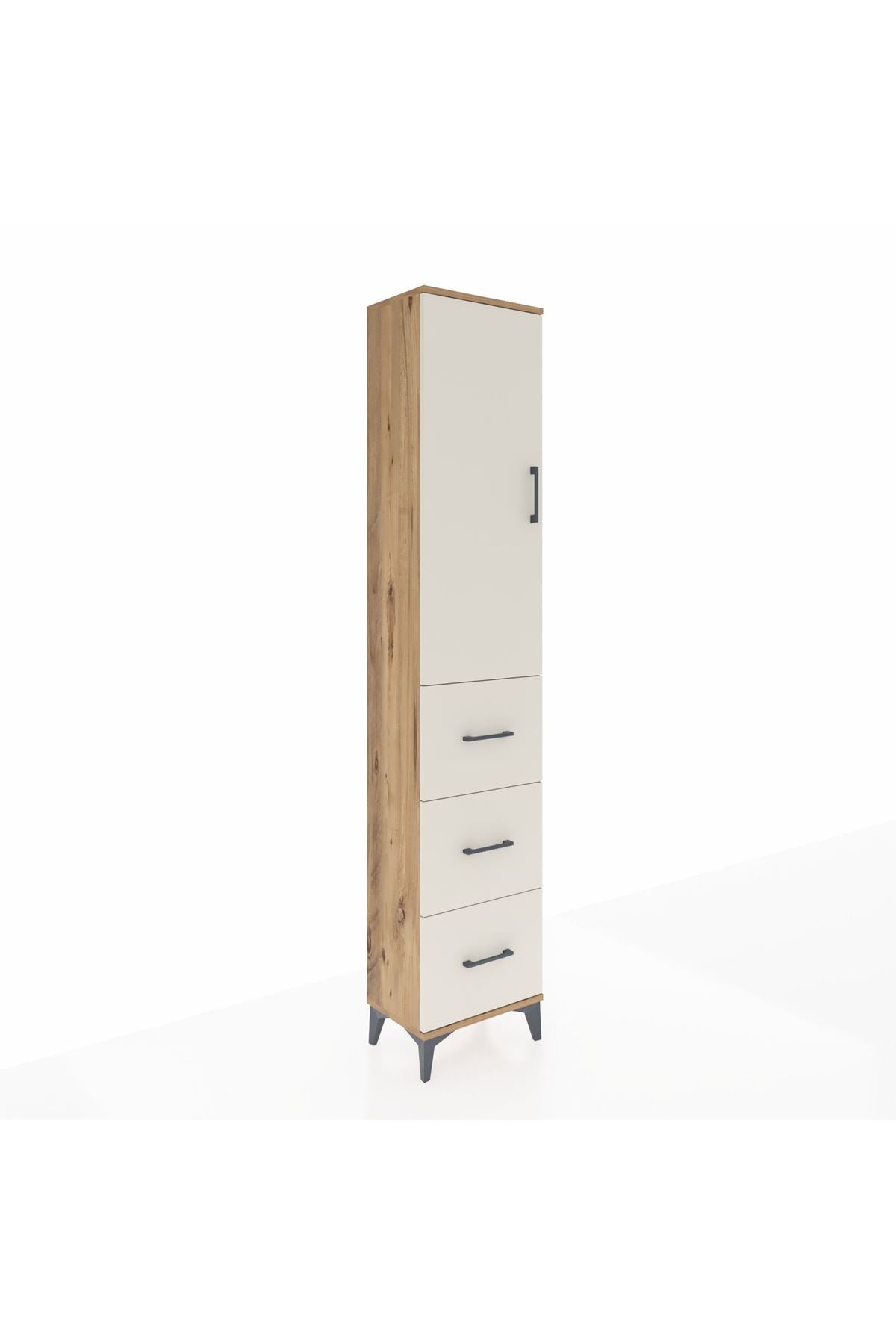 Arges Dolap 2 Raflı 3 Çekmeceli Tek Askılı 44x30x221 - S28M133V7A