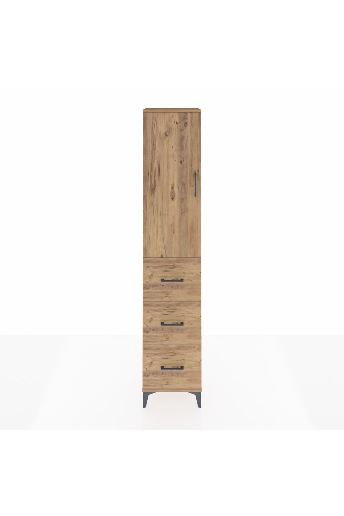 Arges Dolap 2 Raflı 3 Çekmeceli Tek Askılı 44x30x221 - S28M133V9A