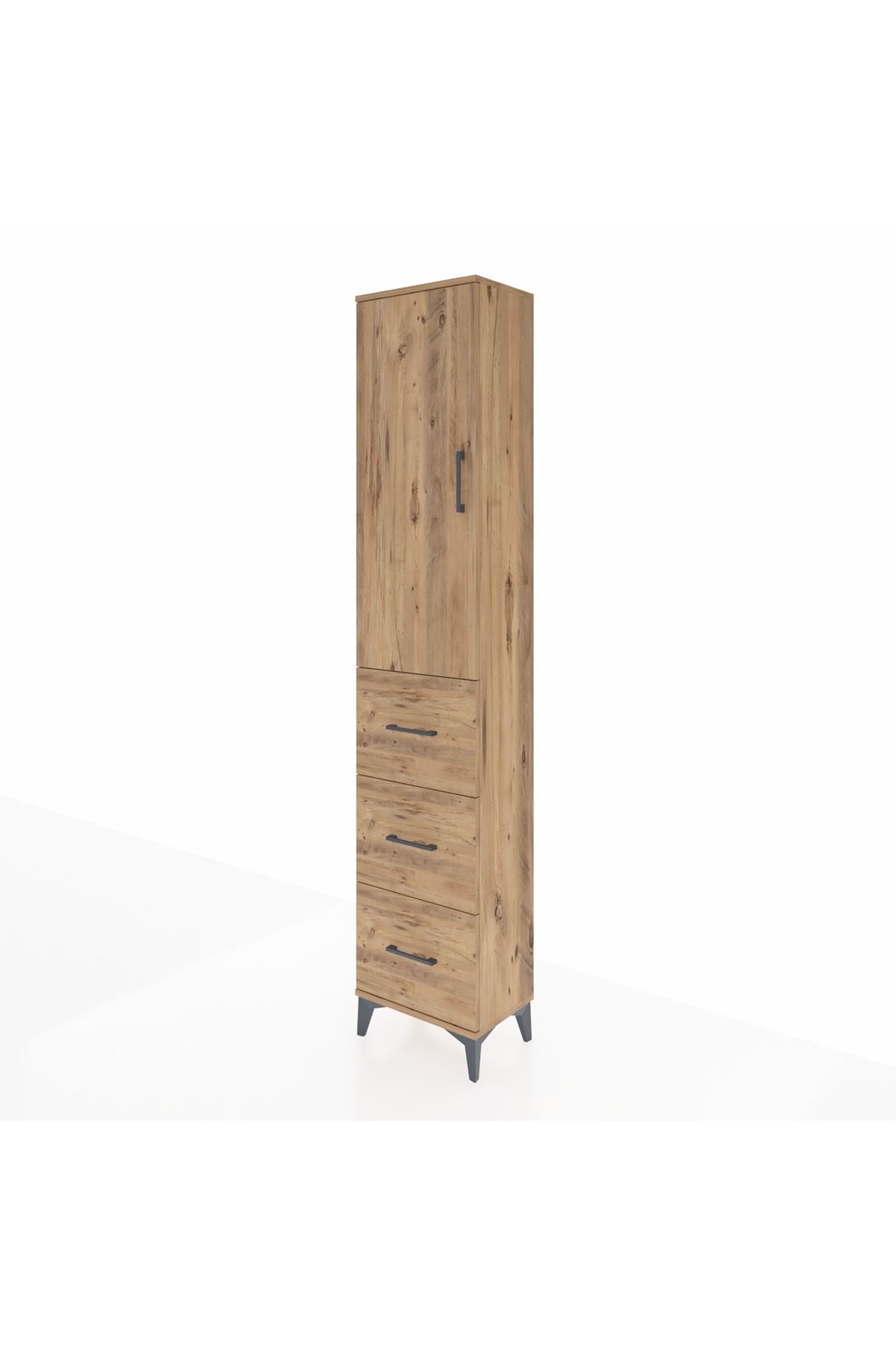Arges Dolap 2 Raflı 3 Çekmeceli Tek Askılı 44x30x221 - S28M133V9A