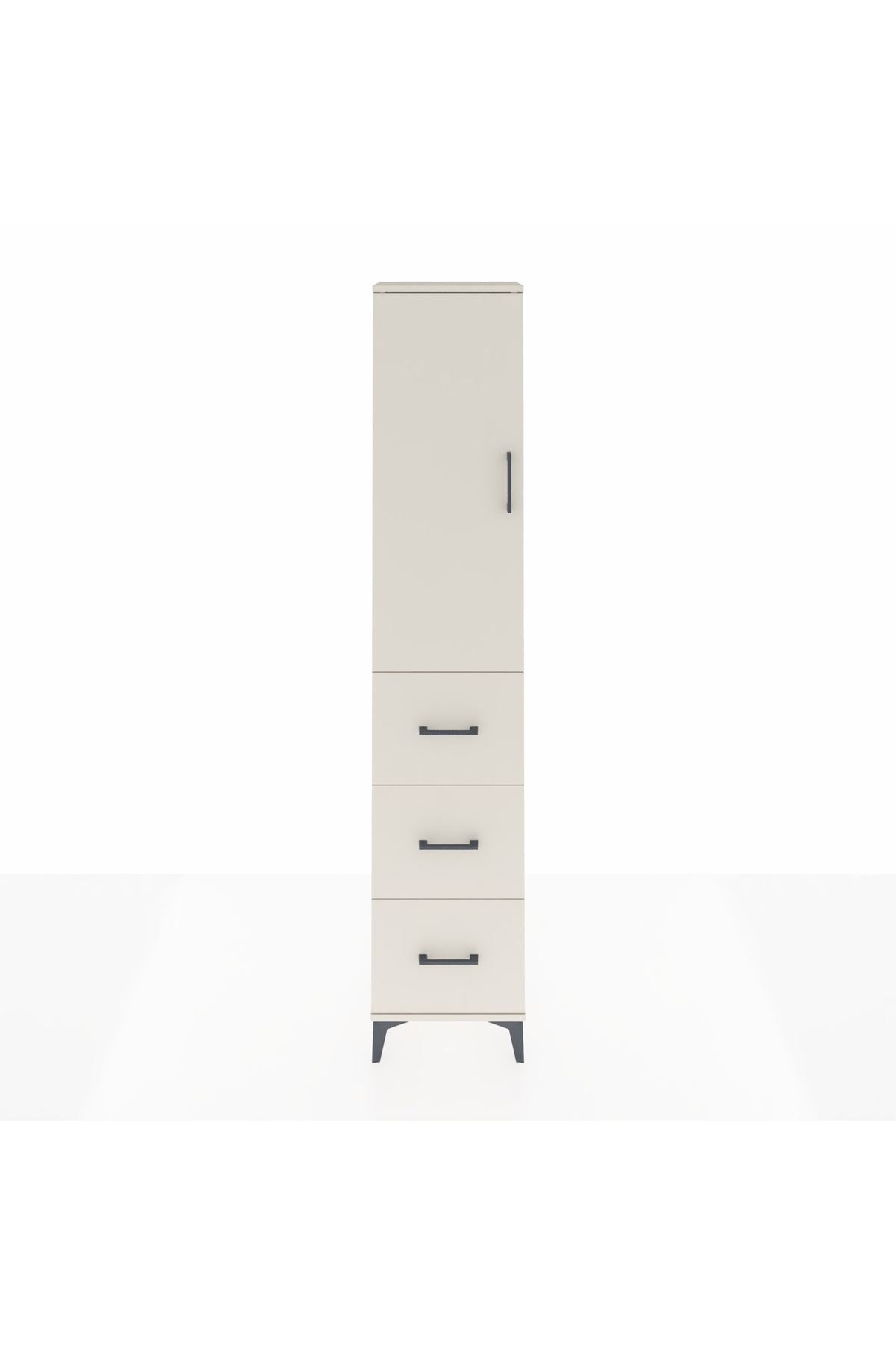 Arges Dolap 3 Raflı 3 Çekmeceli Tek Kapaklı 44x30x221 - S28M134V1A