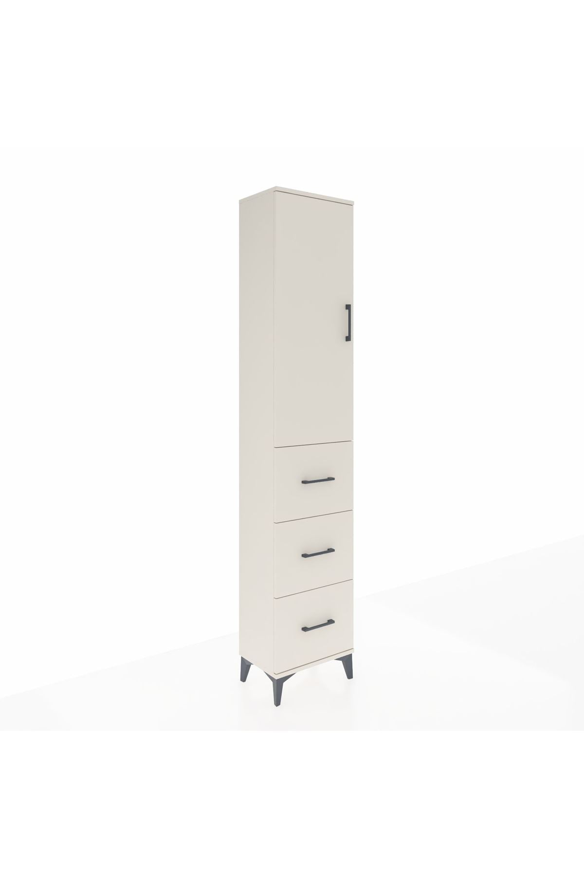 Arges Dolap 3 Raflı 3 Çekmeceli Tek Kapaklı 44x30x221 - S28M134V1A