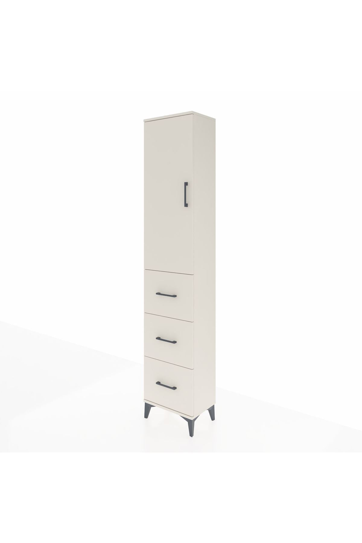 Arges Dolap 3 Raflı 3 Çekmeceli Tek Kapaklı 44x30x221 - S28M134V1A