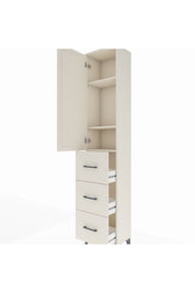 Arges Dolap 3 Raflı 3 Çekmeceli Tek Kapaklı 44x30x221 - S28M134V1A