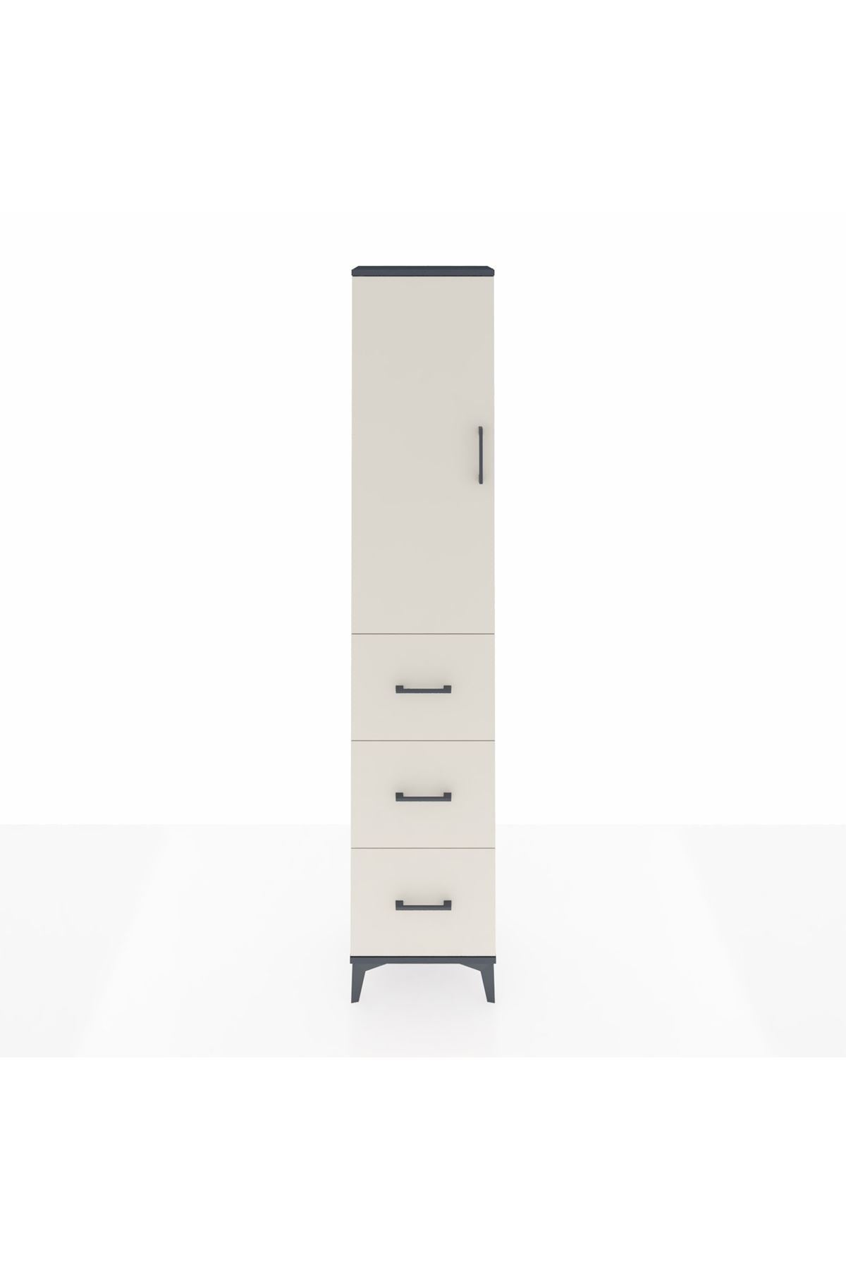 Arges Dolap 3 Raflı 3 Çekmeceli Tek Kapaklı 44x30x221 - S28M134V4A