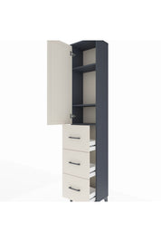 Arges Dolap 3 Raflı 3 Çekmeceli Tek Kapaklı 44x30x221 - S28M134V4A