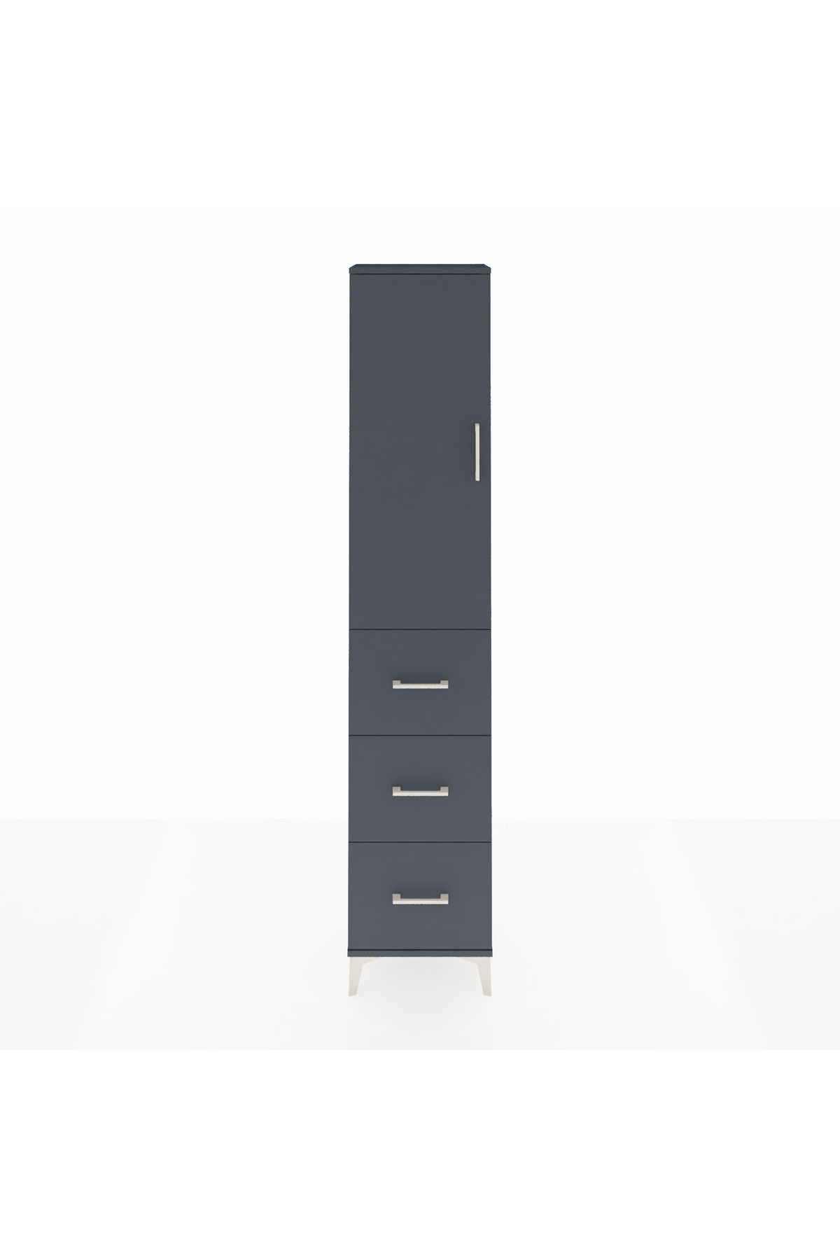 Arges Dolap 3 Raflı 3 Çekmeceli Tek Kapaklı 44x30x221 - S28M134V5A