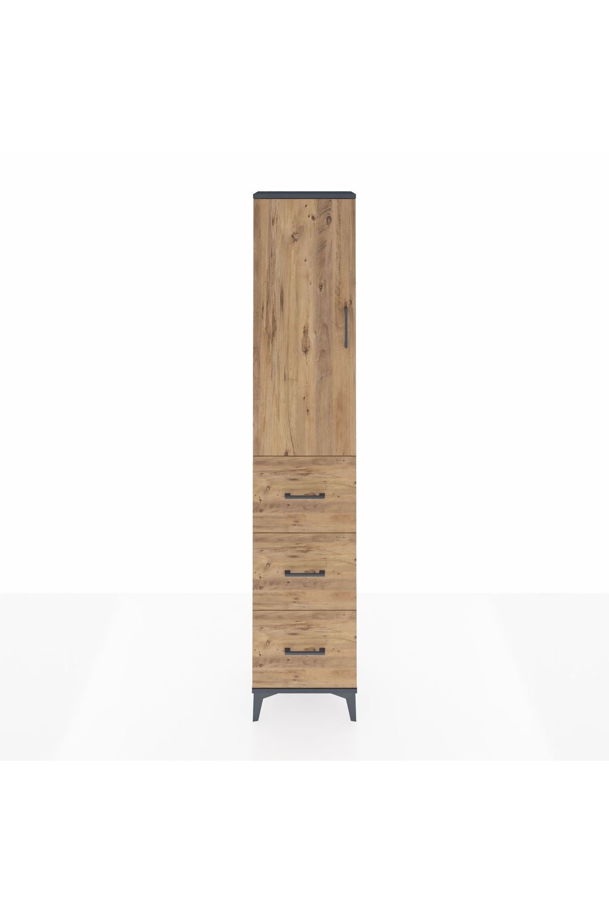 Arges Dolap 3 Raflı 3 Çekmeceli Tek Kapaklı 44x30x221 - S28M134V6A