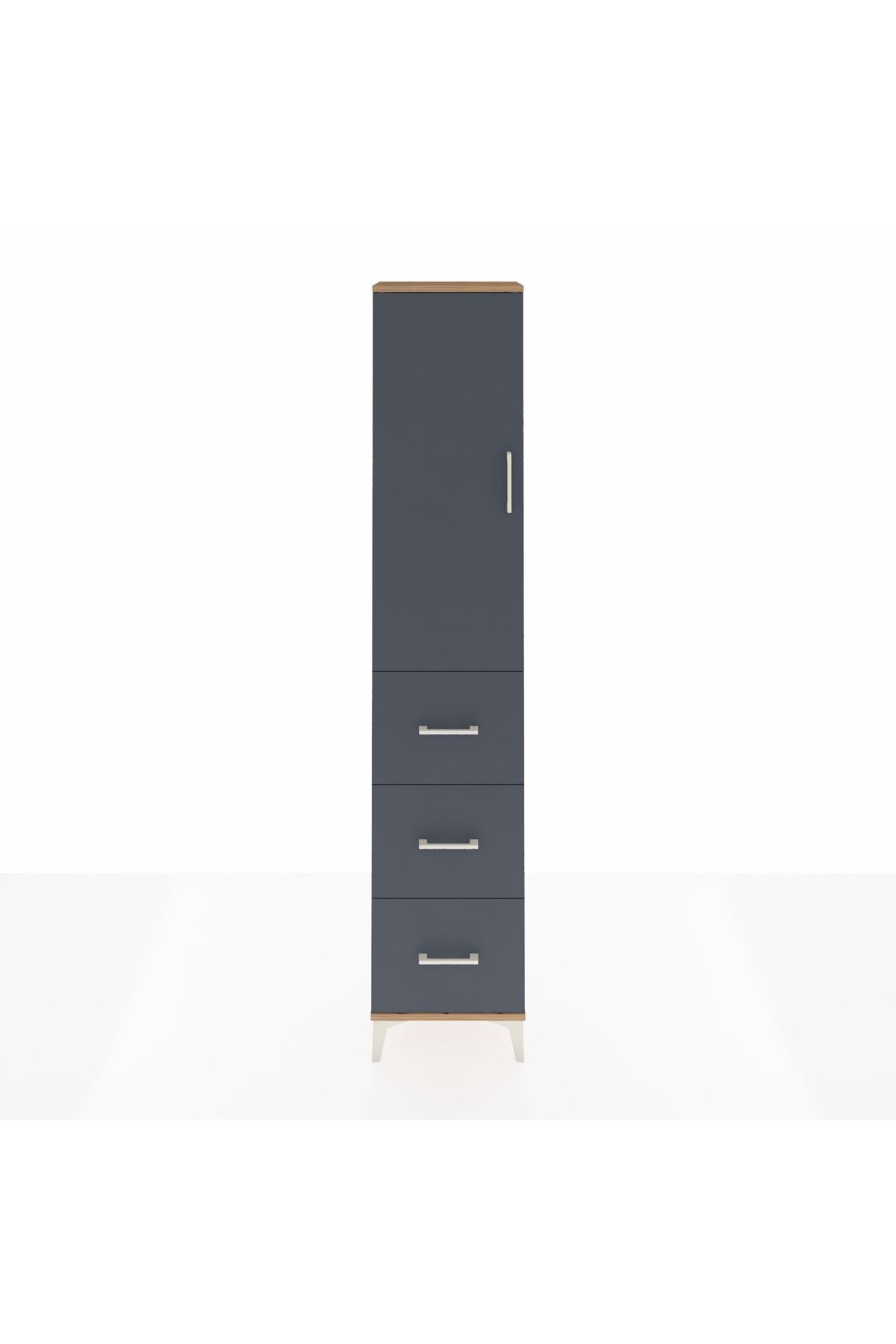 Arges Dolap 3 Raflı 3 Çekmeceli Tek Kapaklı 44x30x221 - S28M134V8A