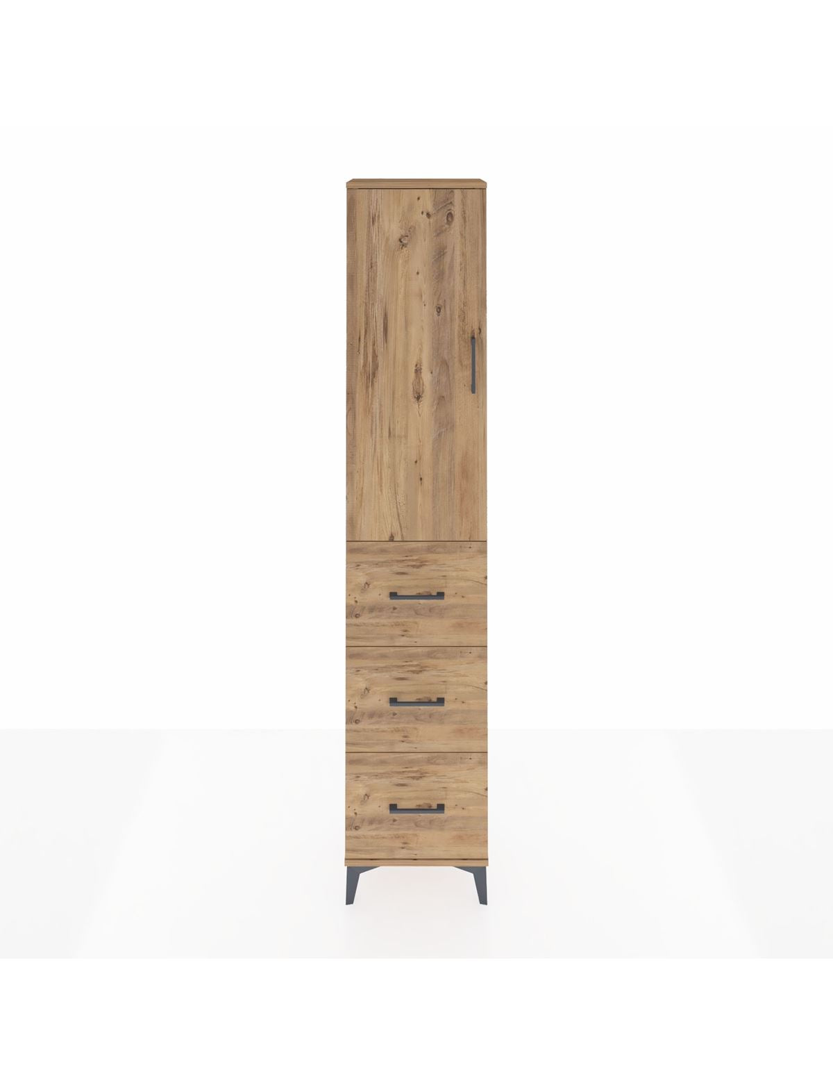 Arges Dolap 3 Raflı 3 Çekmeceli Tek Kapaklı 44x30x221 - S28M134V9A