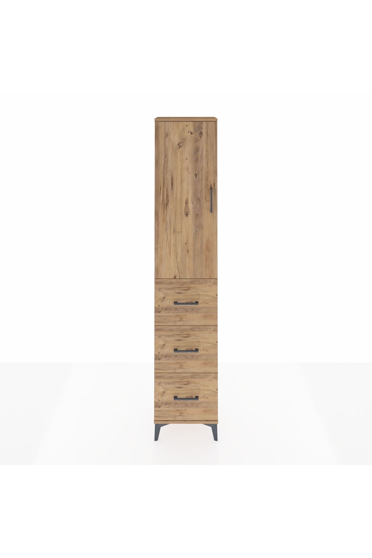 Arges Dolap 3 Raflı 3 Çekmeceli Tek Kapaklı 44x30x221 - S28M134V9A