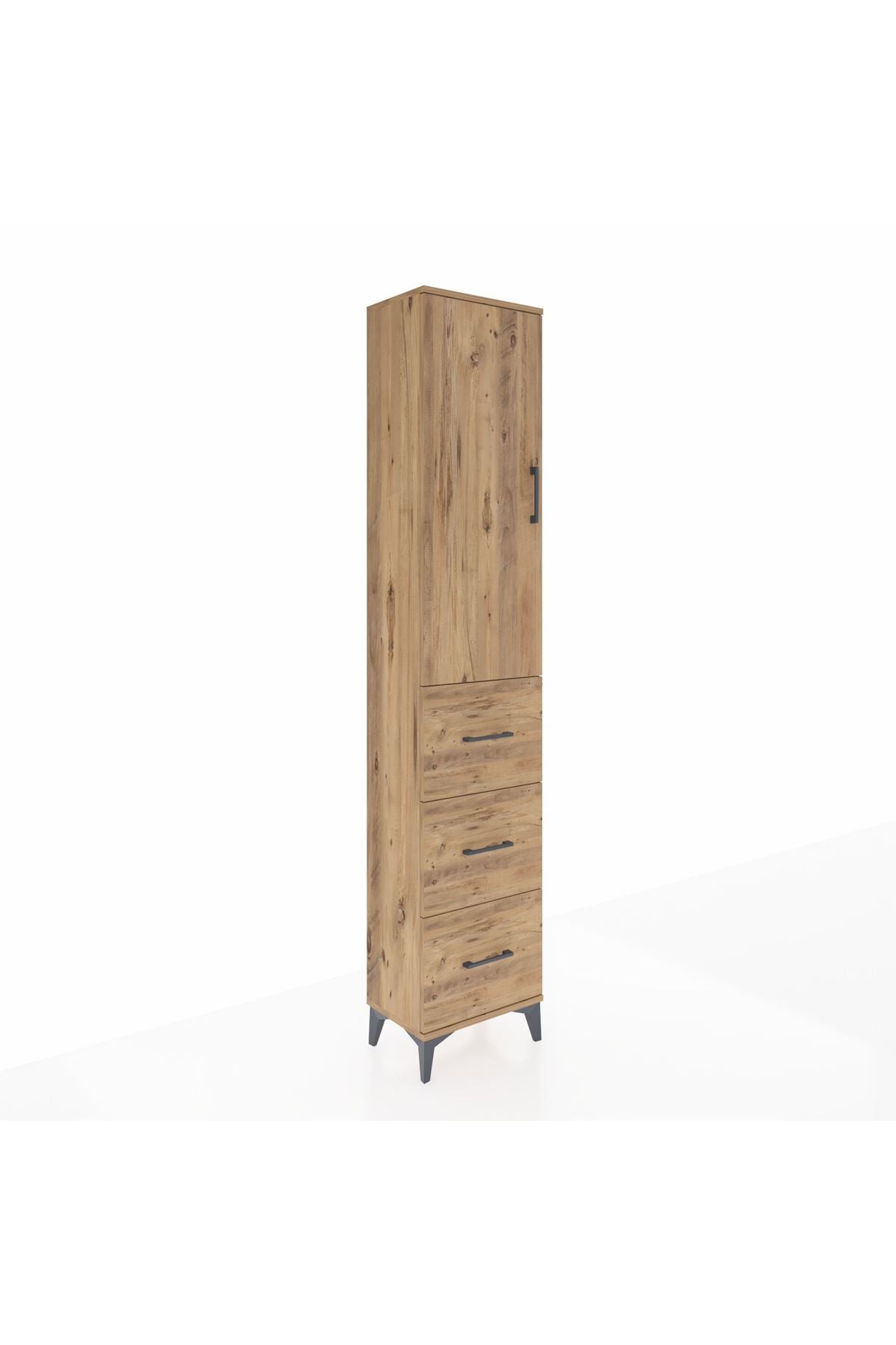 Arges Dolap 3 Raflı 3 Çekmeceli Tek Kapaklı 44x30x221 - S28M134V9A