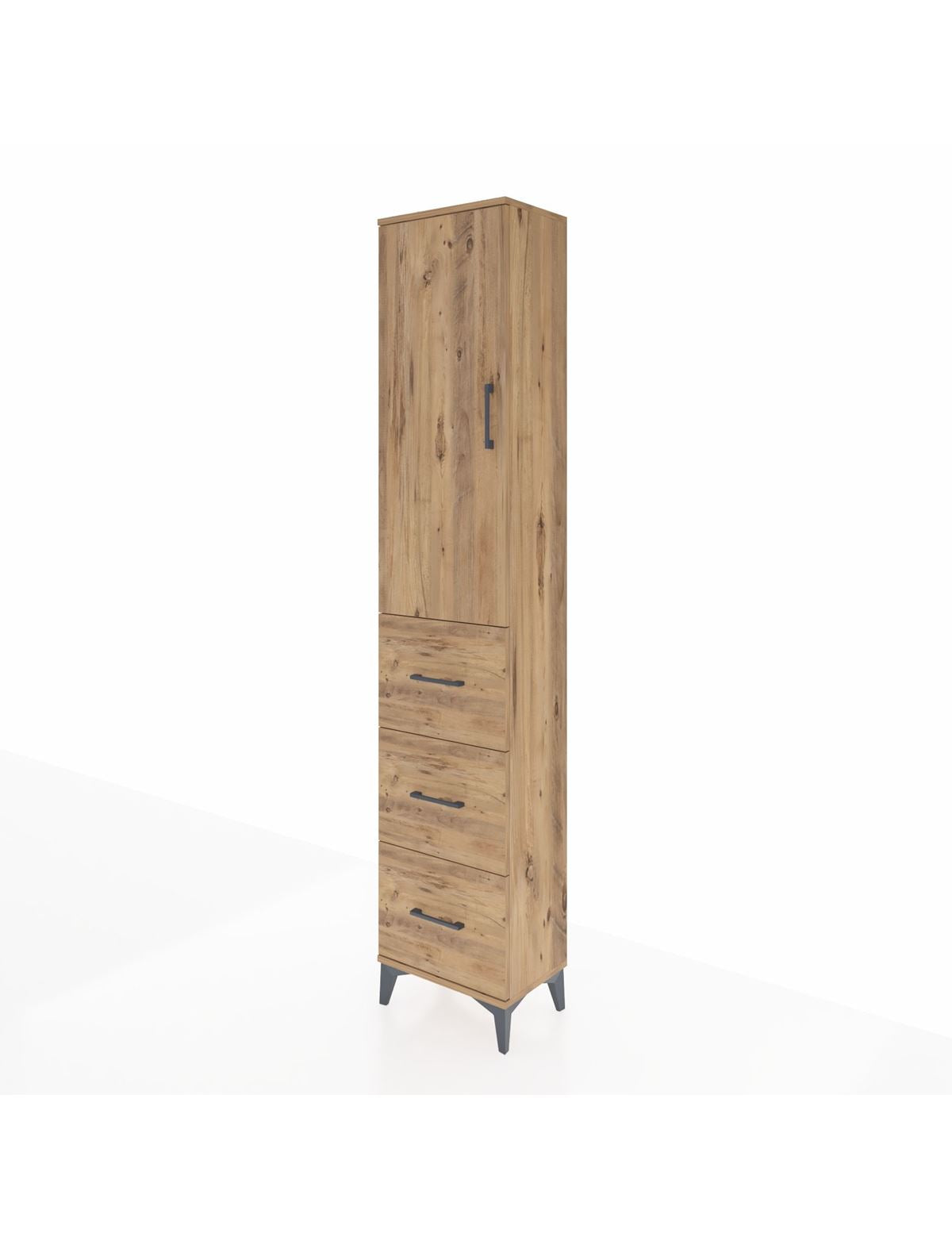 Arges Dolap 3 Raflı 3 Çekmeceli Tek Kapaklı 44x30x221 - S28M134V9A
