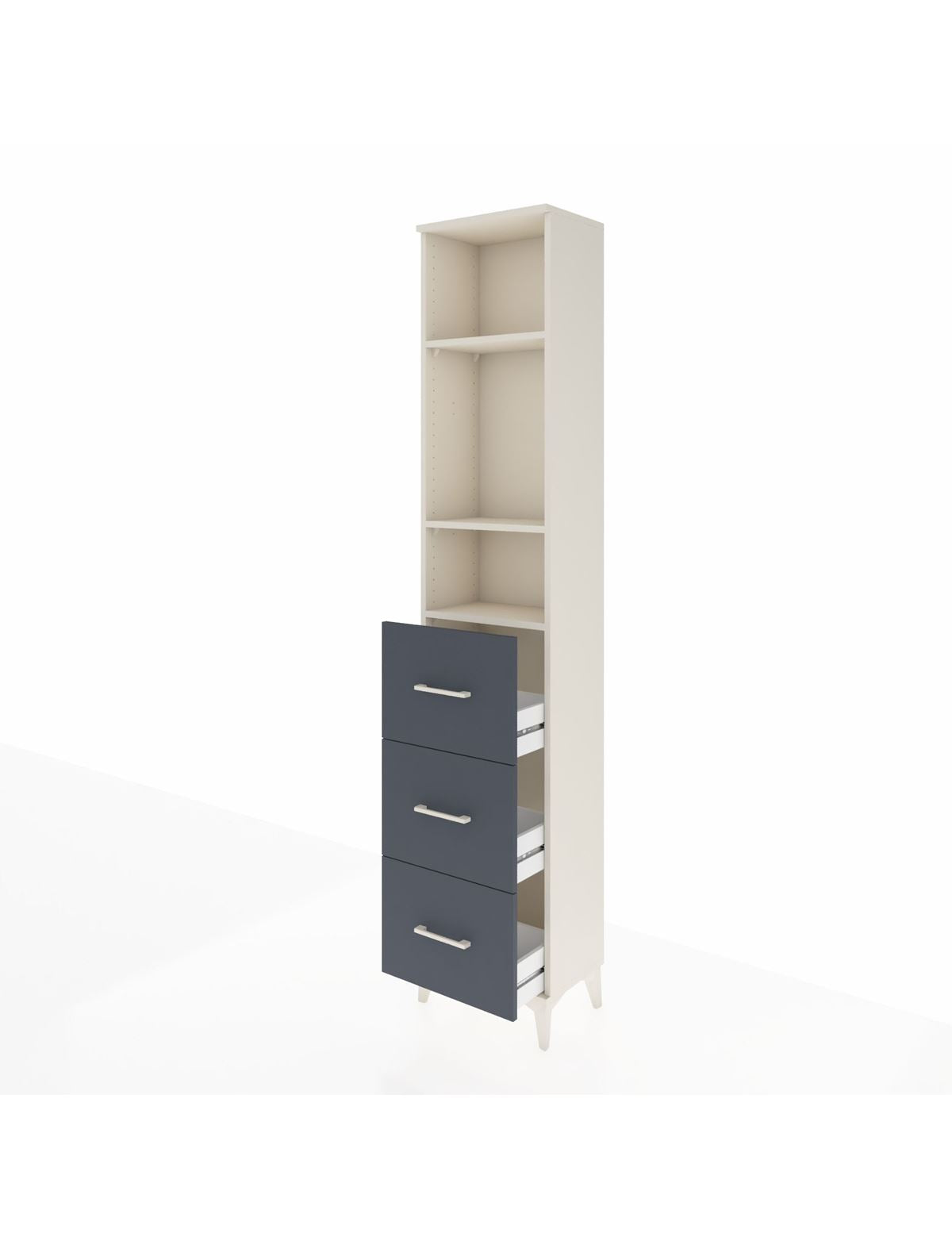 Arges Dolap 3 Raflı 3 Çekmeceli 44x30x221 - S28M135V2A