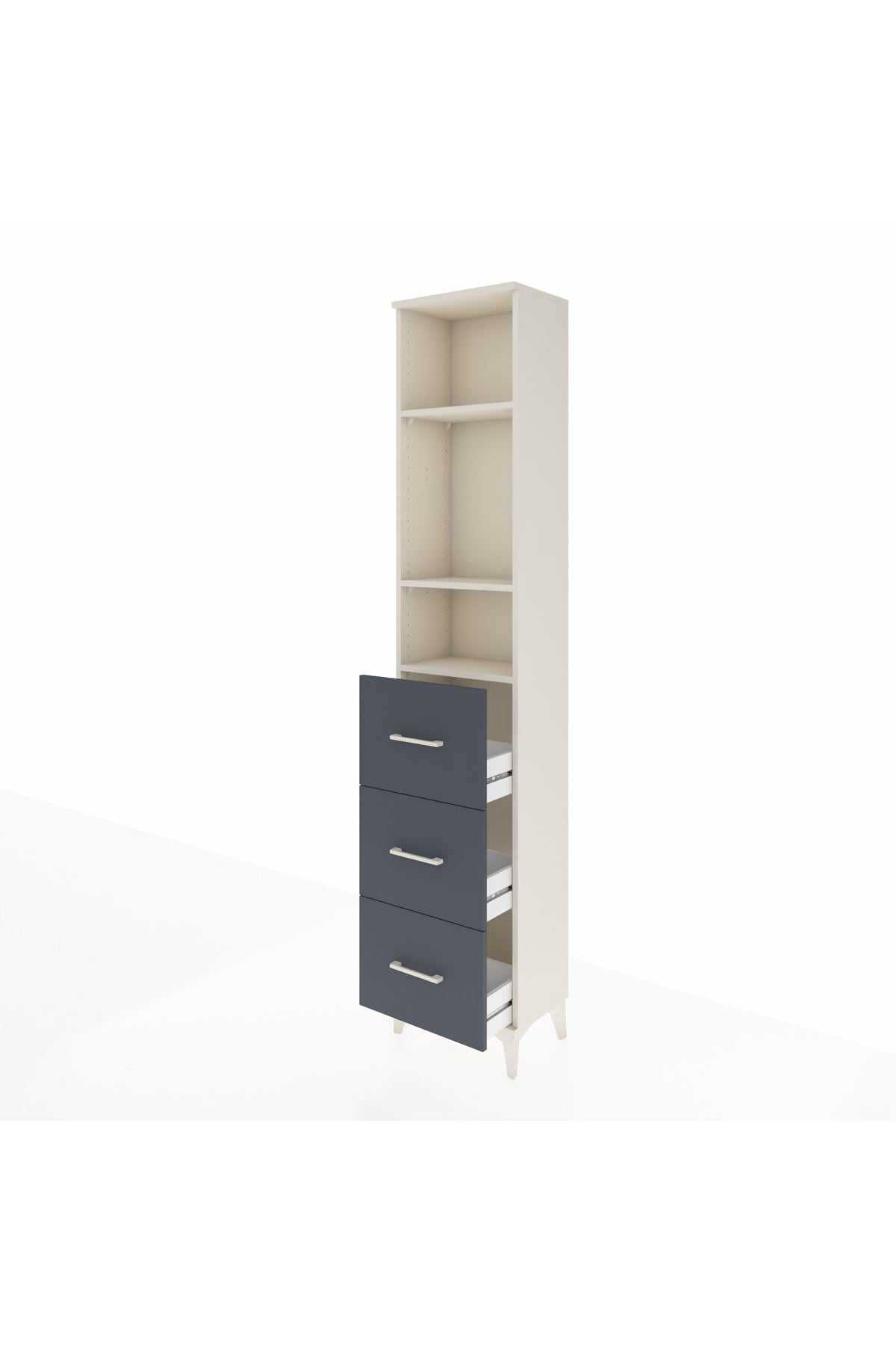 Arges Dolap 3 Raflı 3 Çekmeceli 44x30x221 - S28M135V2A