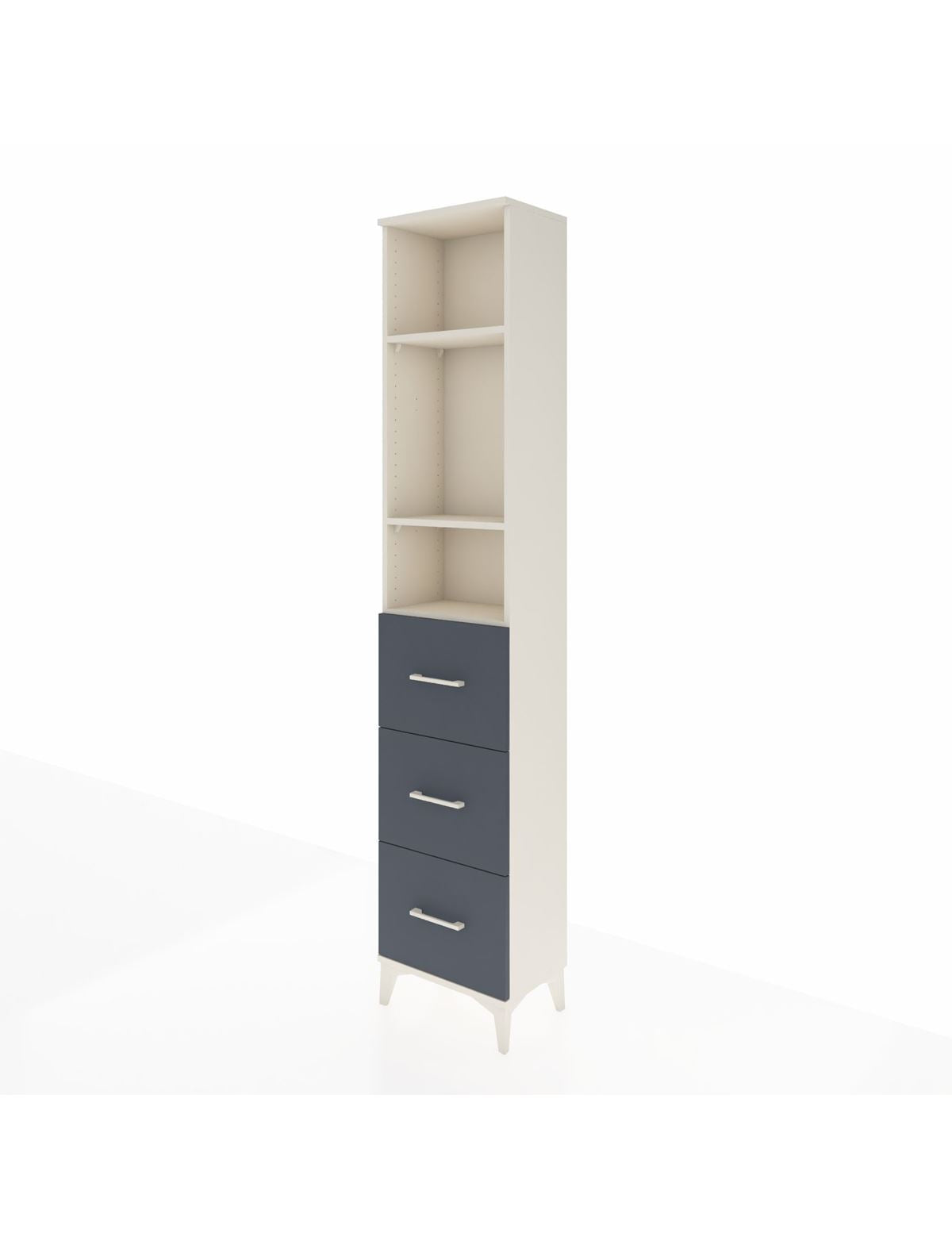 Arges Dolap 3 Raflı 3 Çekmeceli 44x30x221 - S28M135V2A