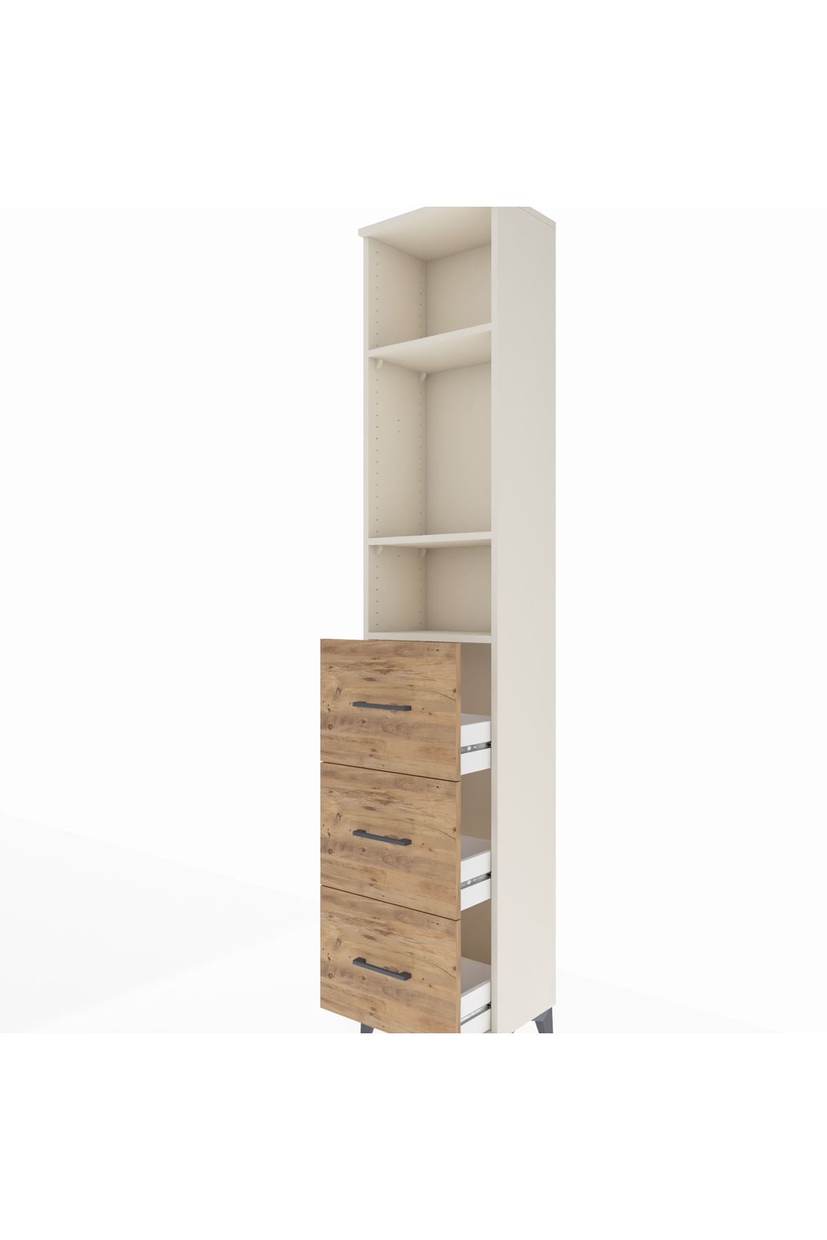 Arges Dolap 3 Raflı 3 Çekmeceli 44x30x221 - S28M135V3A