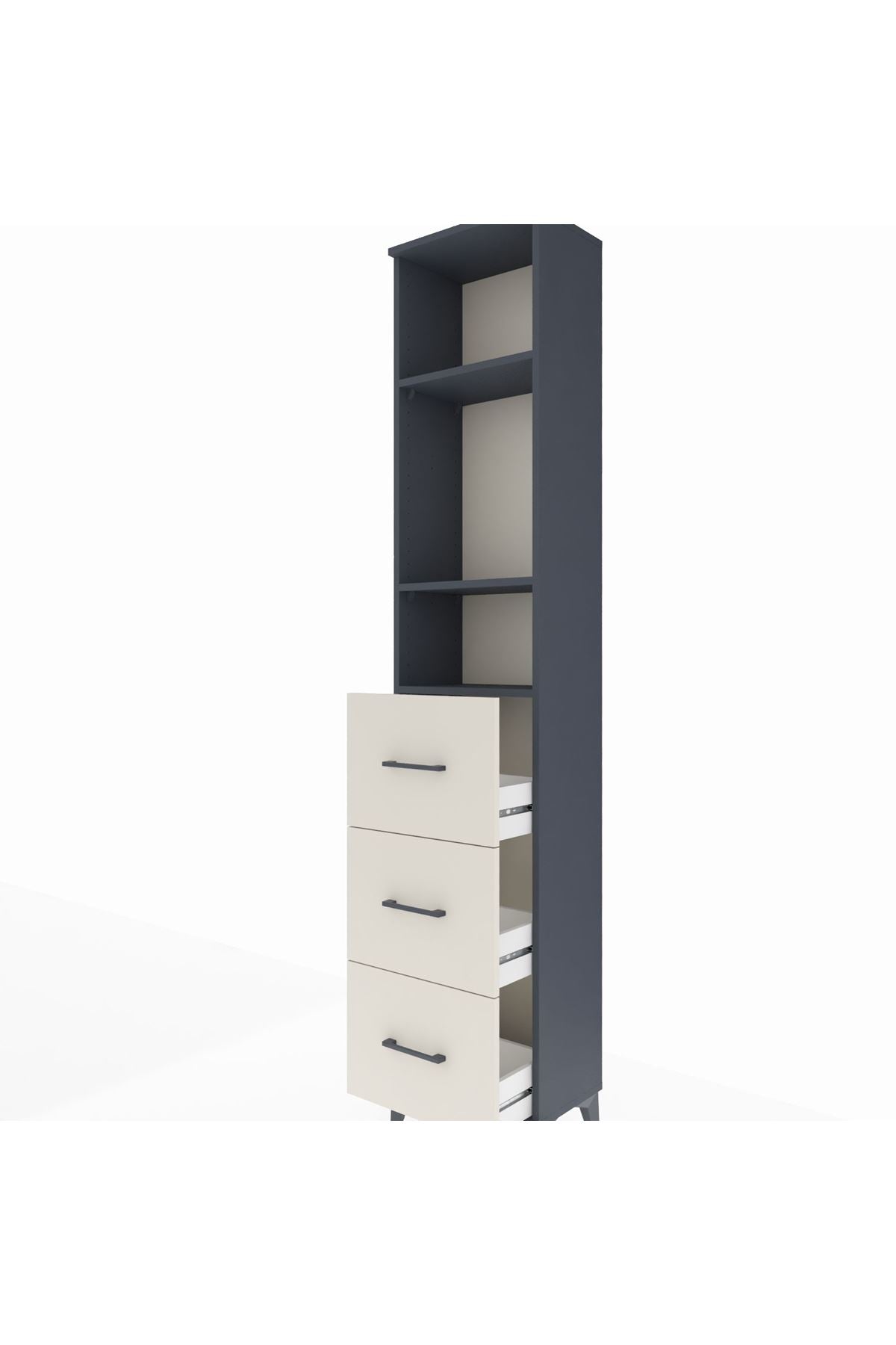 Arges Dolap 3 Raflı 3 Çekmeceli 44x30x221 - S28M135V4A