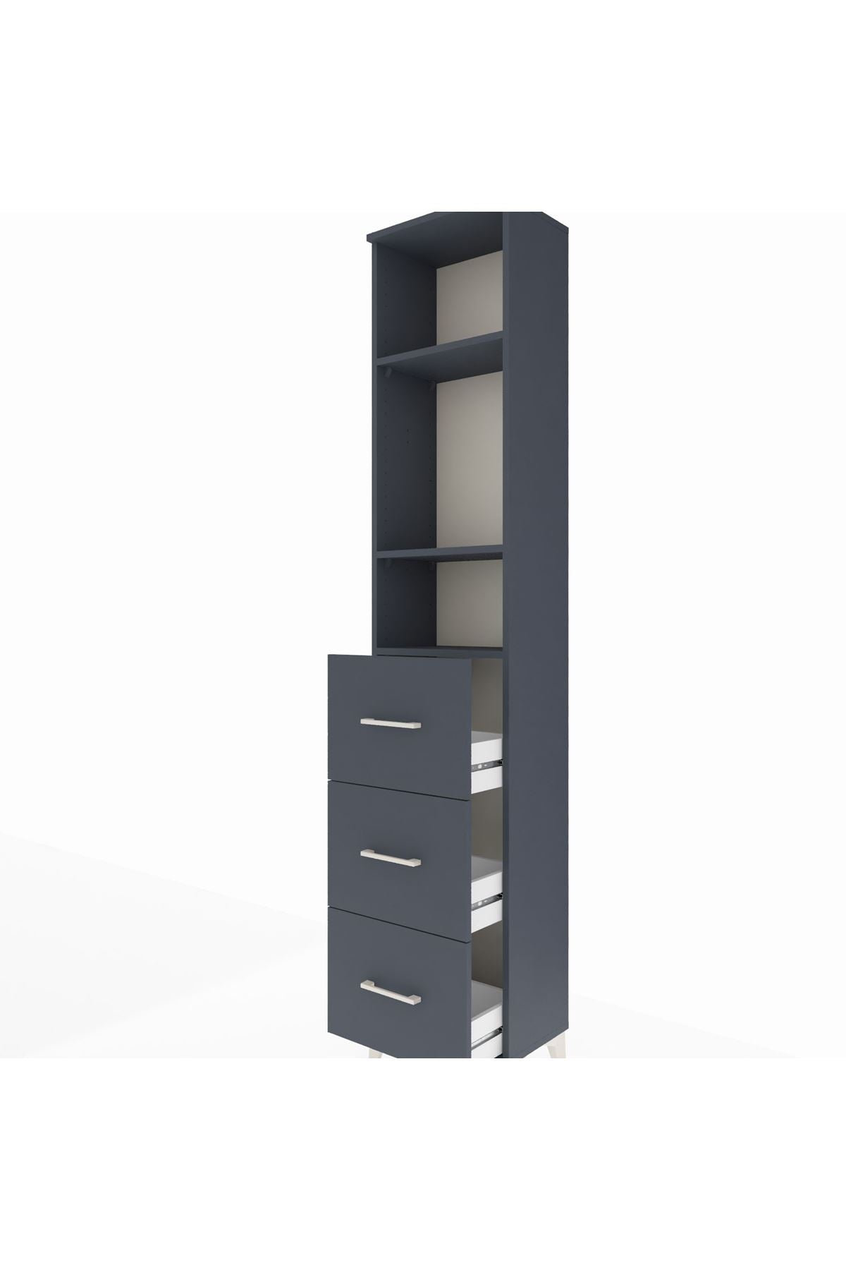 Arges Dolap 3 Raflı 3 Çekmeceli 44x30x221 - S28M135V5A