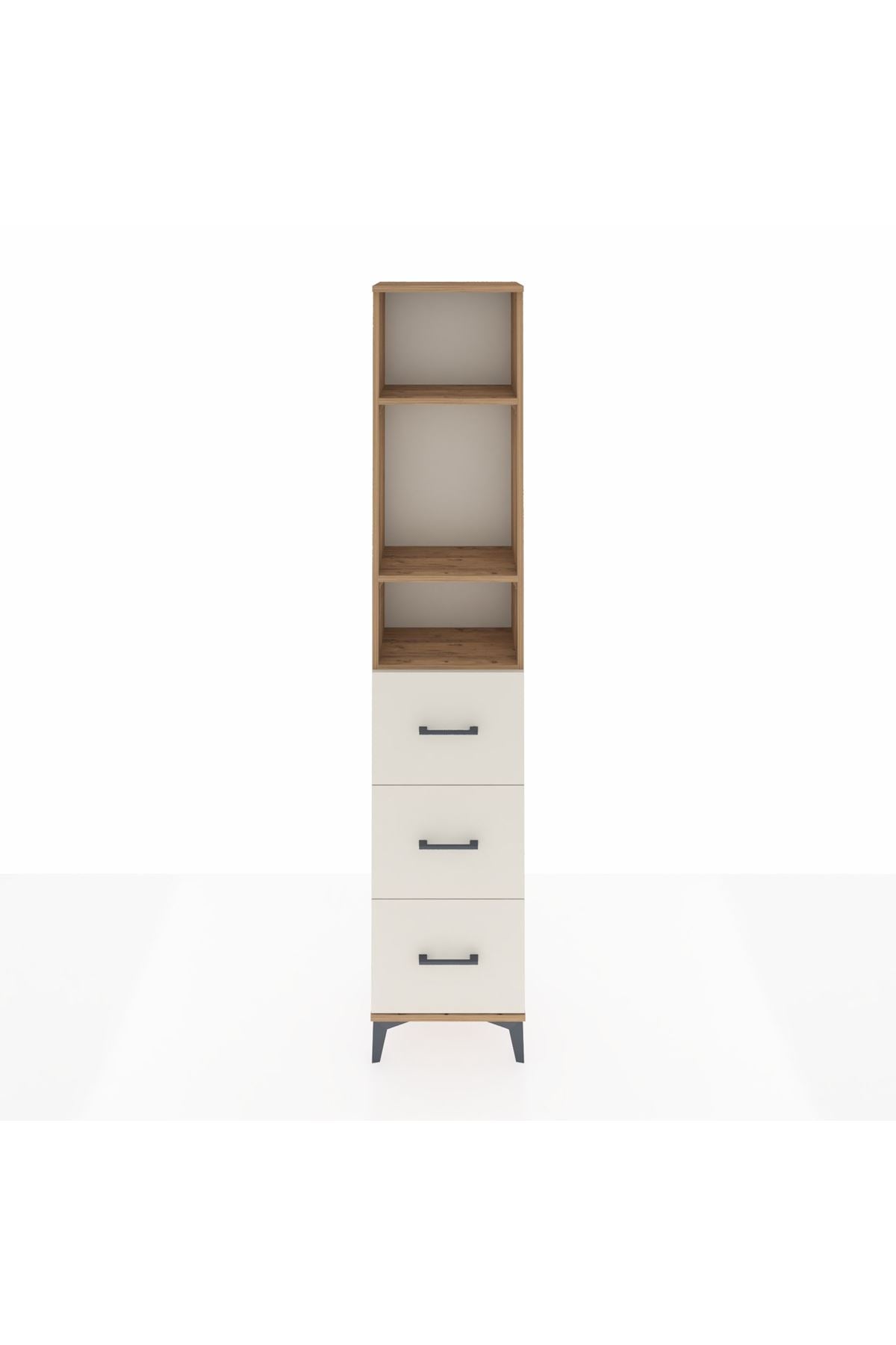 Arges Dolap 3 Raflı 3 Çekmeceli 44x30x221 - S28M135V7A
