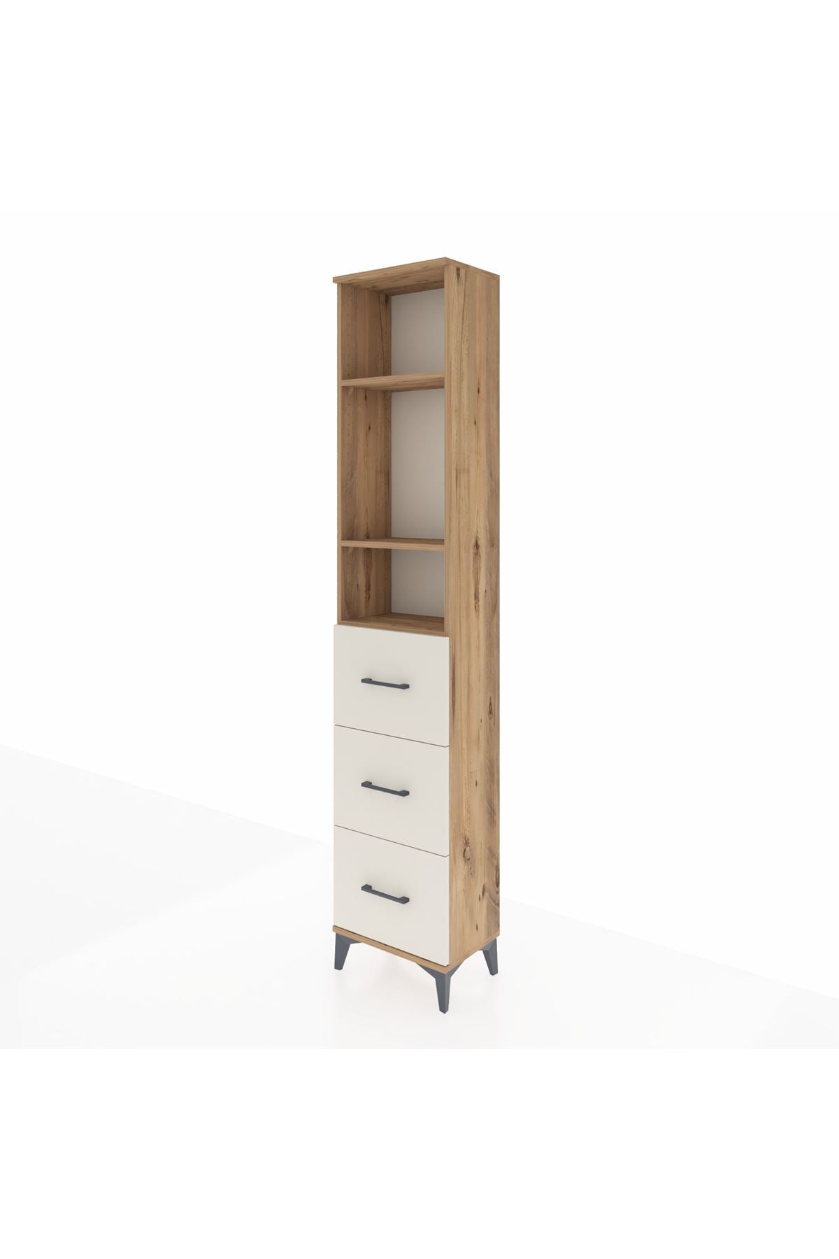 Arges Dolap 3 Raflı 3 Çekmeceli 44x30x221 - S28M135V7A