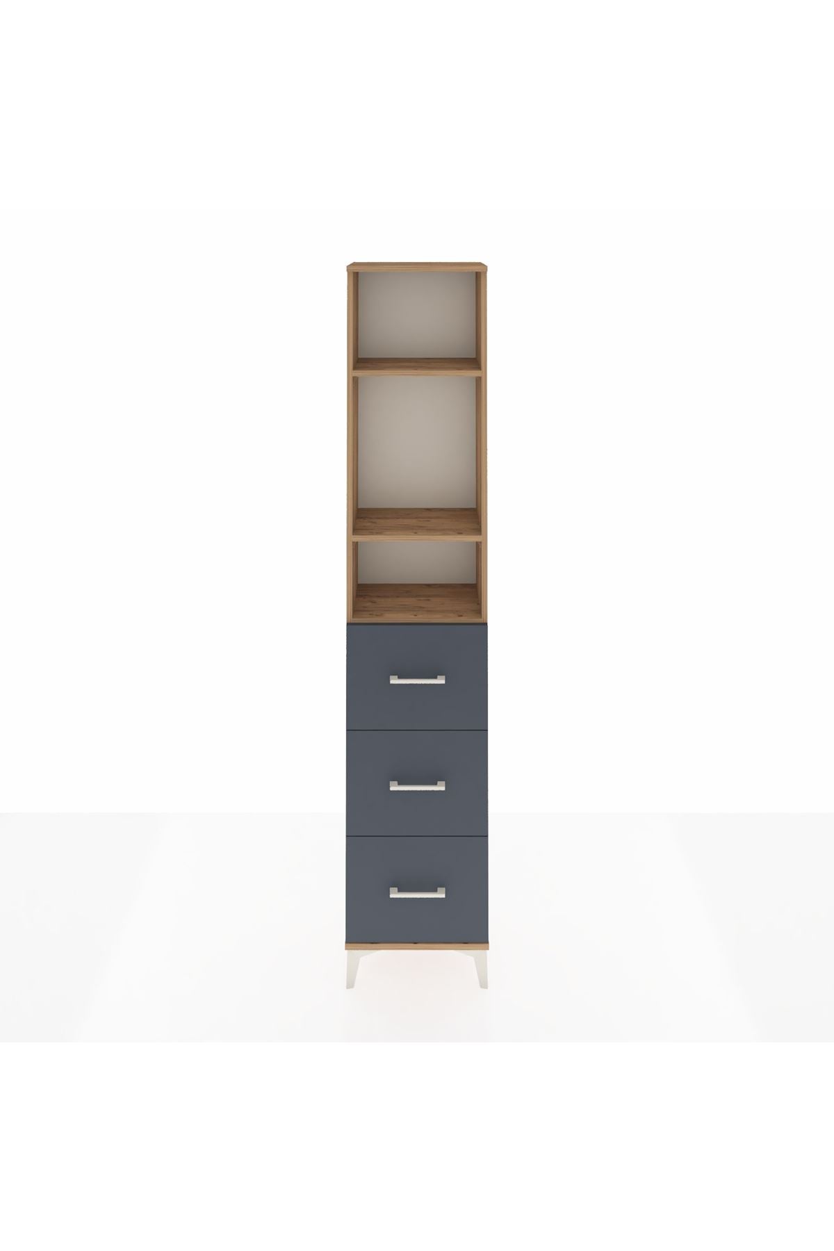 Arges Dolap 3 Raflı 3 Çekmeceli 44x30x221 - S28M135V8A