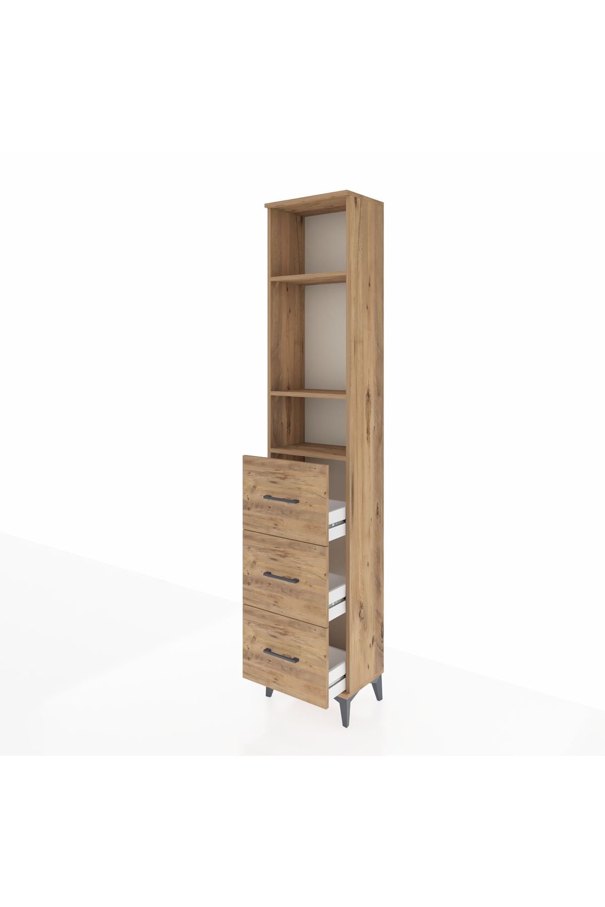 Arges Dolap 3 Raflı 3 Çekmeceli 44x30x221 - S28M135V9A