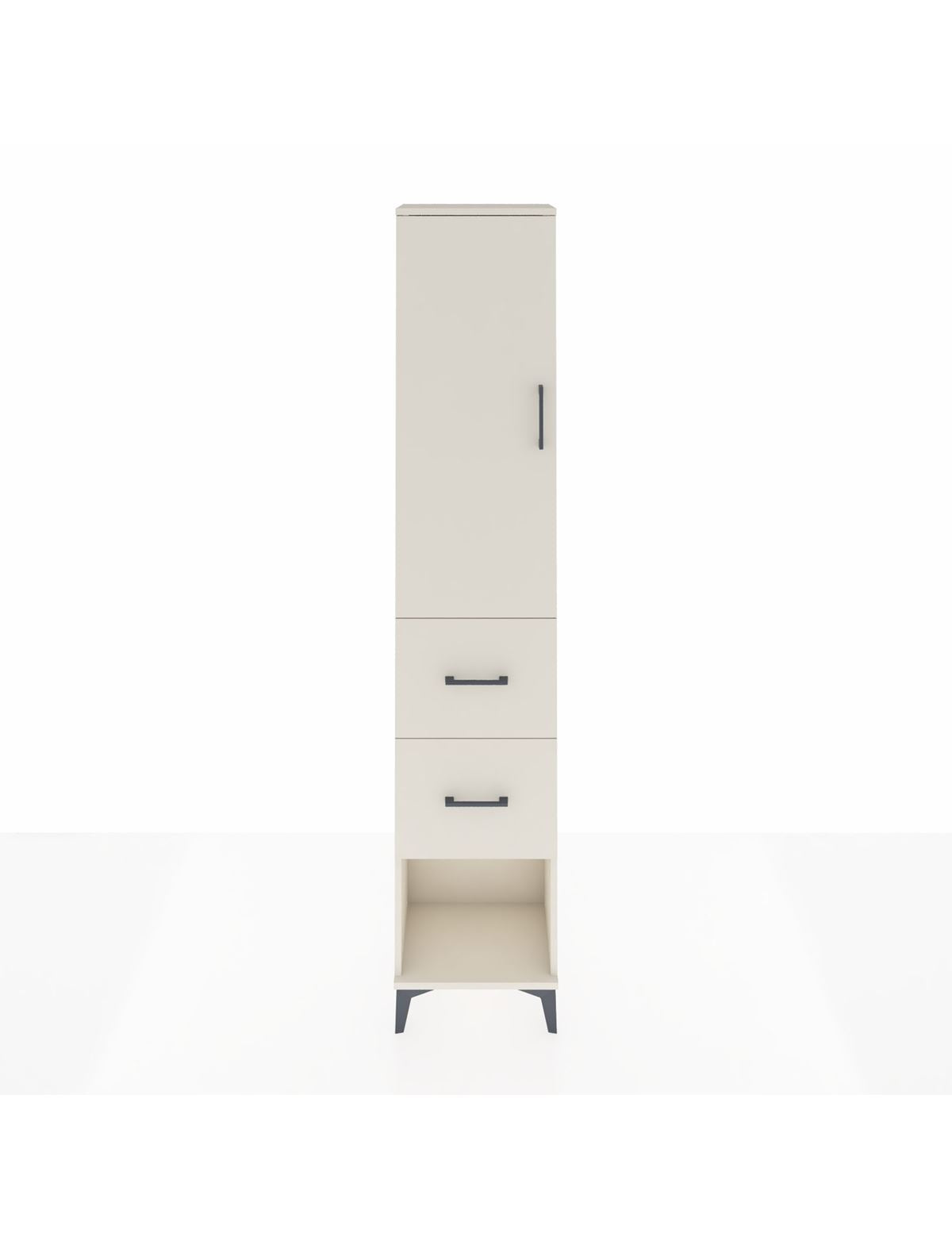 Arges Dolap 2 Raflı 2 Çekmeceli Tek Askılı 44x30x221 - S28M136V1A
