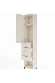 Arges Dolap 2 Raflı 2 Çekmeceli Tek Askılı 44x30x221 - S28M136V1A