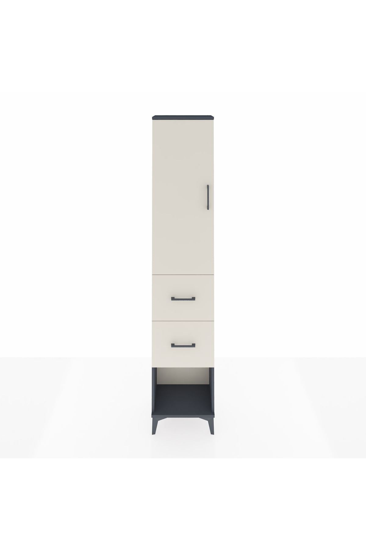 Arges Dolap 2 Raflı 2 Çekmeceli Tek Askılı 44x30x221 - S28M136V4A