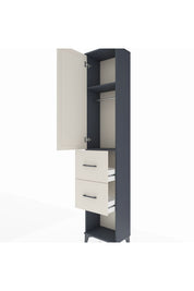 Arges Dolap 2 Raflı 2 Çekmeceli Tek Askılı 44x30x221 - S28M136V4A
