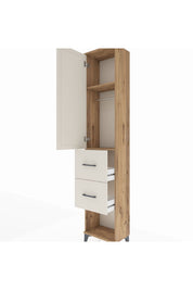 Arges Dolap 2 Raflı 2 Çekmeceli Tek Askılı 44x30x221 - S28M136V7A