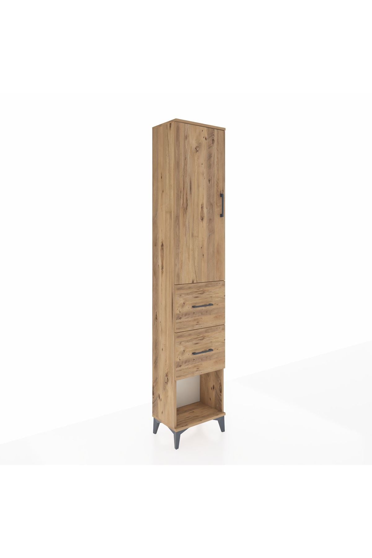 Arges Dolap 2 Raflı 2 Çekmeceli Tek Askılı 44x30x221 - S28M136V9A