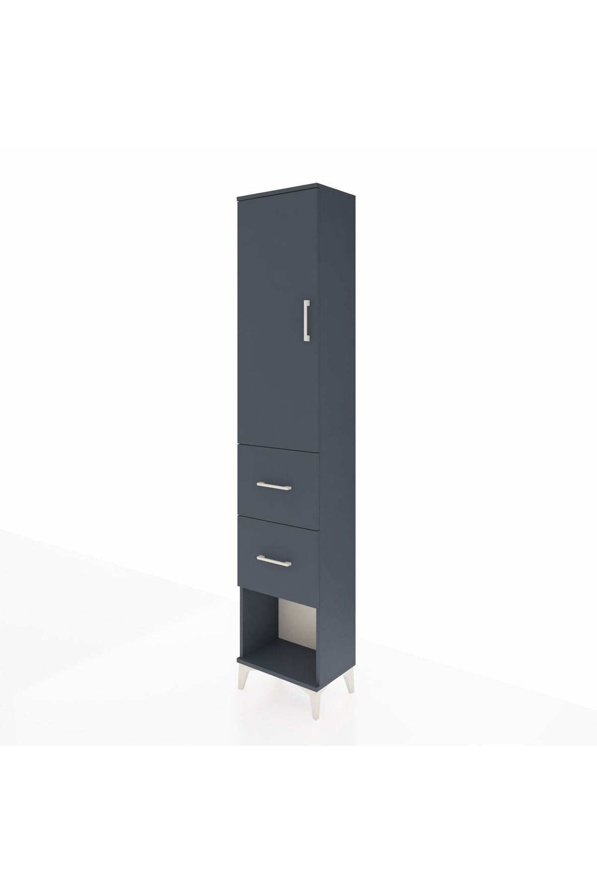 Arges Dolap 3 Raflı 2 Çekmeceli Tek Kapaklı 44x30x221 - S28M137V5A