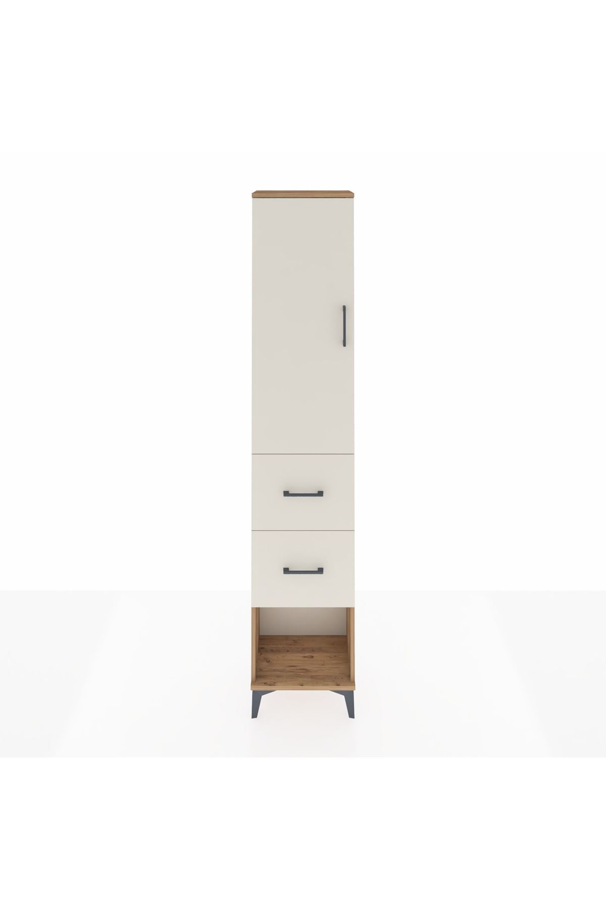 Arges Dolap 3 Raflı 2 Çekmeceli Tek Kapaklı 44x30x221 - S28M137V7A