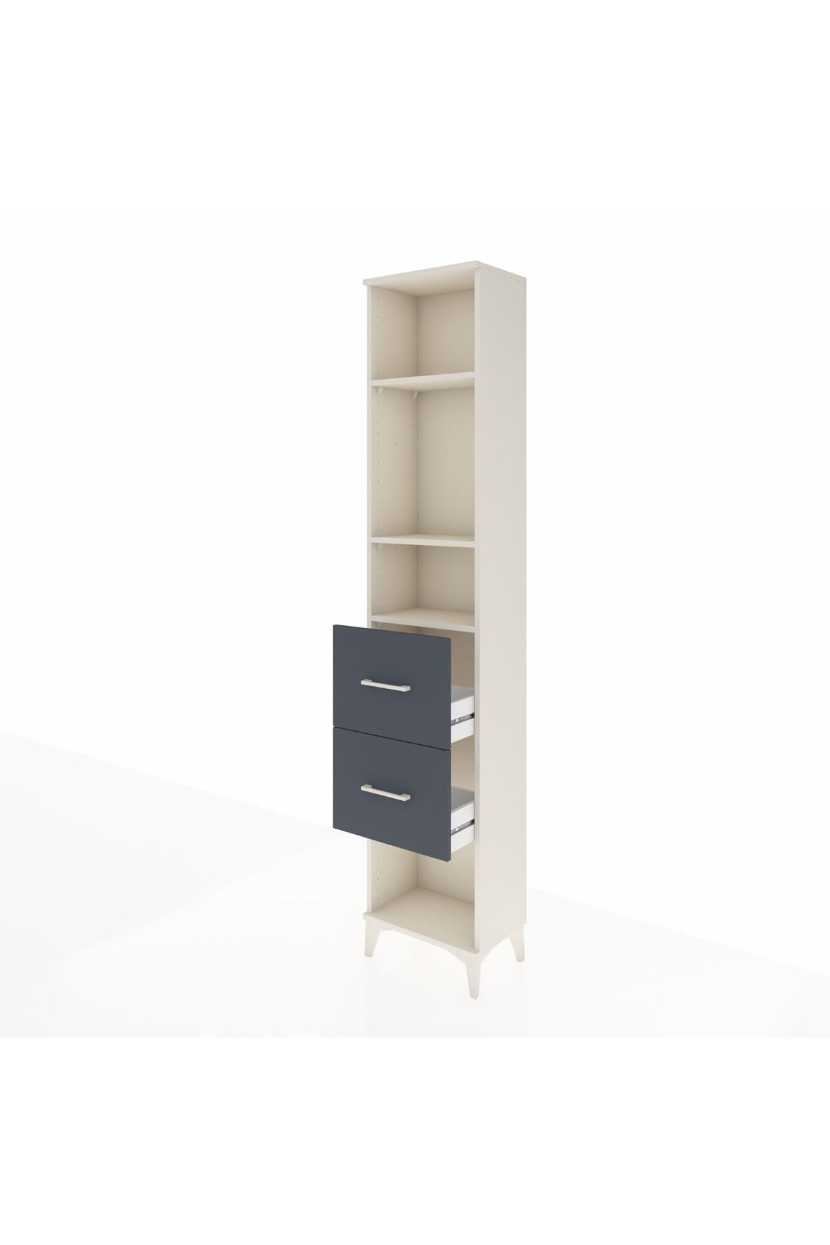 Arges Dolap 3 Raflı 2 Çekmeceli 44x30x221 - S28M138V2A