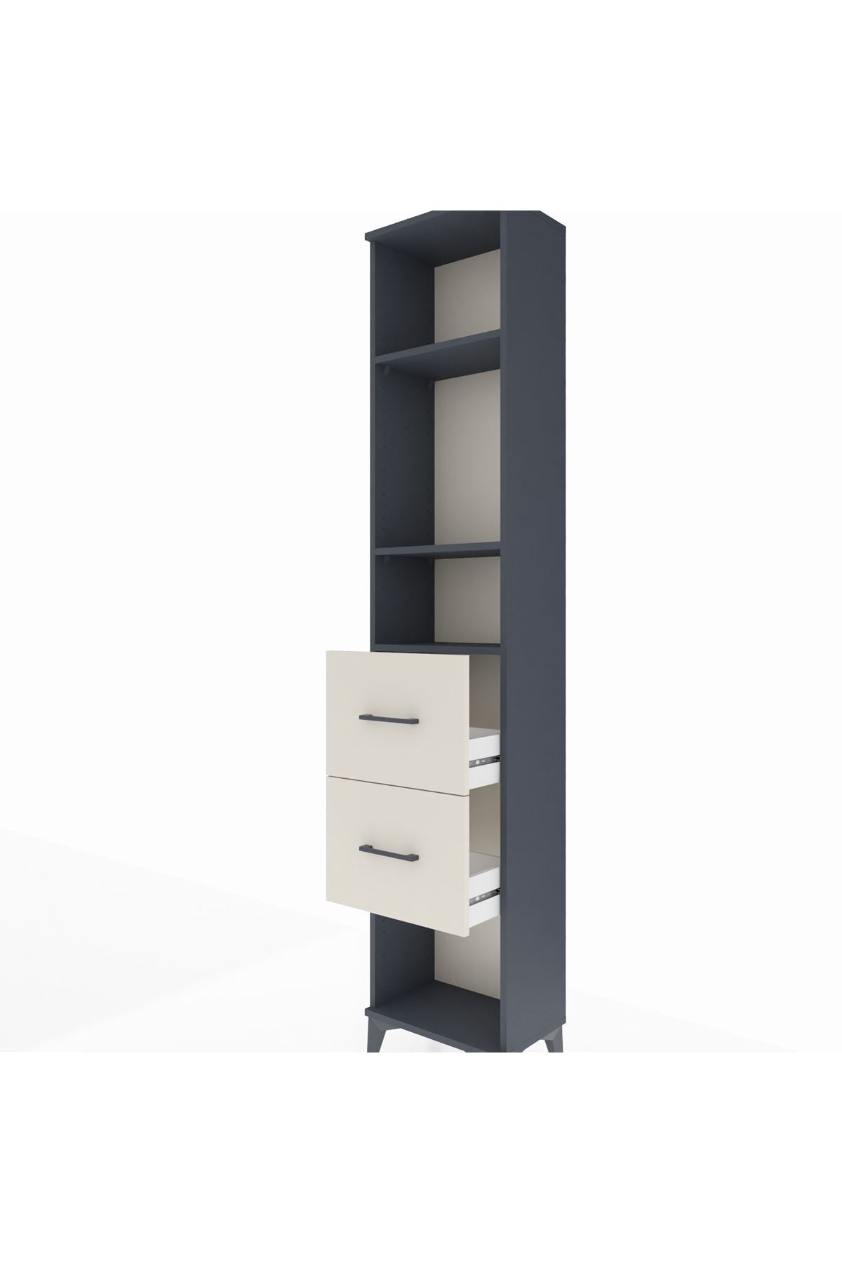 Arges Dolap 3 Raflı 2 Çekmeceli 44x30x221 - S28M138V4A