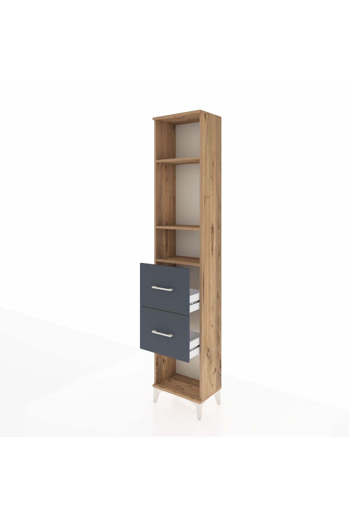 Arges Dolap 3 Raflı 2 Çekmeceli 44x30x221 - S28M138V8A