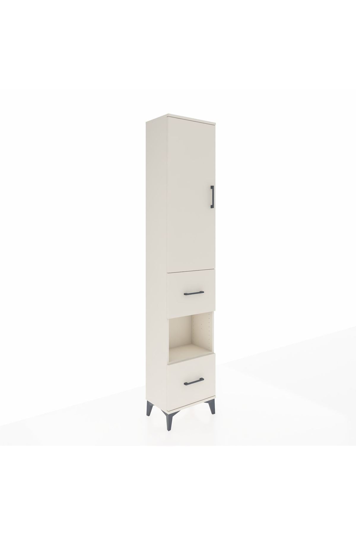 Arges Dolap 3 Raflı 2 Çekmeceli Tek Askılı 44x30x221 - S28M139V1A