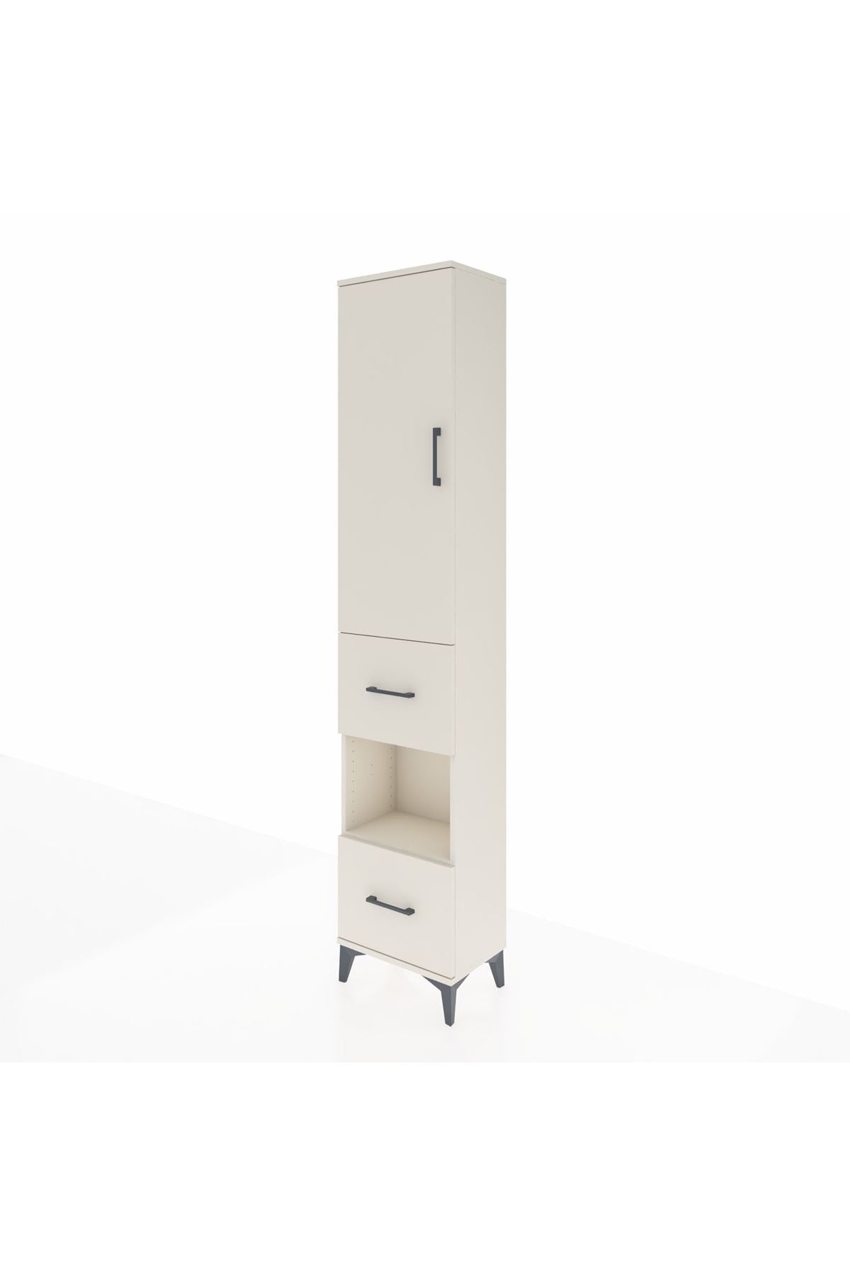 Arges Dolap 3 Raflı 2 Çekmeceli Tek Askılı 44x30x221 - S28M139V1A