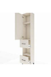Arges Dolap 3 Raflı 2 Çekmeceli Tek Askılı 44x30x221 - S28M139V1A